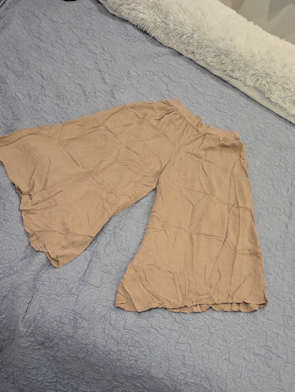 Love Culture Wide Leg Palazzo Pants in Light Taupe Size S!